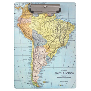 Pranchetas ÁMÉRICA DO SUL: MAPA, c1890