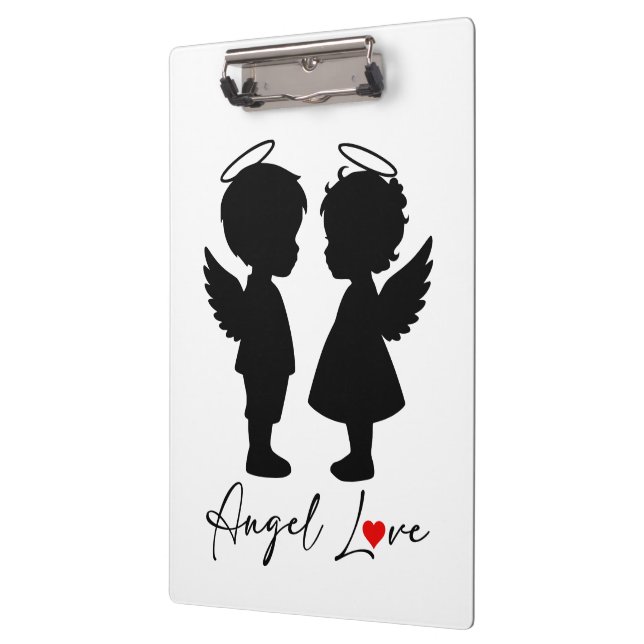 Pranchetas Amor de Anjo – Design Fofo de Casal de Anjos (Esquerda)