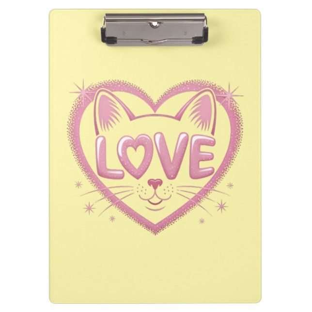Pranchetas Amor de Gato Brilhante (Frente)