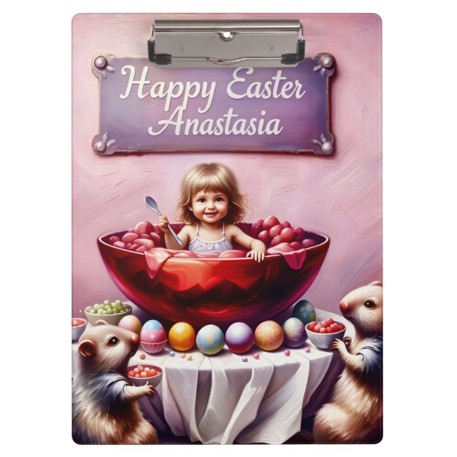 Pranchetas ANASTÁSIA ~ FELZ PASCOA ~ Wombats ~ (Frente)