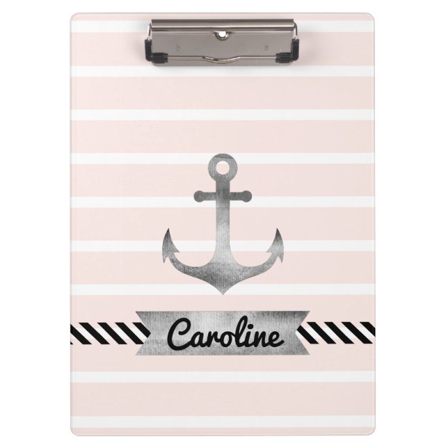 Pranchetas Âncora Náutica Cor-de-rosa-rosa (Frente)