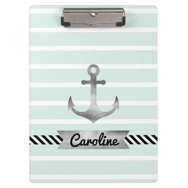 Pranchetas Âncora Náutica de Natas com Faixas Aquáticas (Frente)