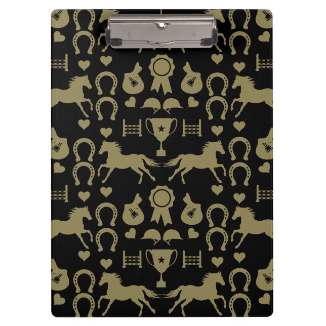 Pranchetas Anel Horseback Dourado (Frente)