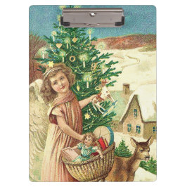 Pranchetas Angel bringing Christmas gifts and presents