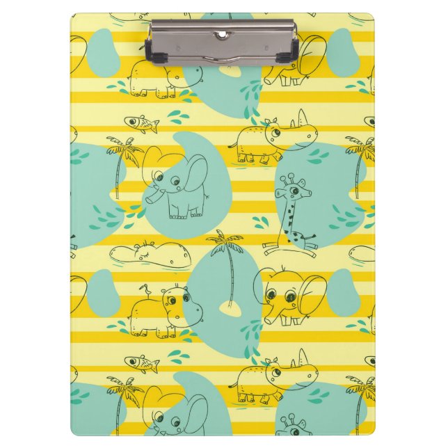 Pranchetas Animais bonitos que jogam com água 2 (Frente)