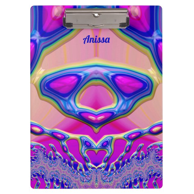 Pranchetas ANISSA ~ BIZARRE 3D! ~ Rosa Azul Verde Original (Frente)