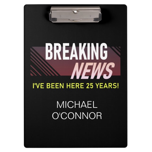 Pranchetas Aniversário de Trabalho de 25 anos Apreciação do F (Frente)