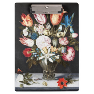 Pranchetas Antigo Bosschaert Tulipas e Rosas Holandeses Arte