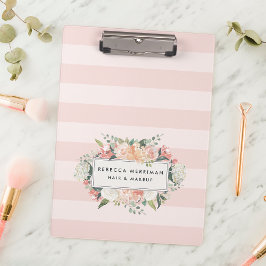 Pranchetas Antique Floral Blush Pink Stripe