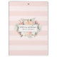 Pranchetas Antique Floral Blush Pink Stripe (Verso)