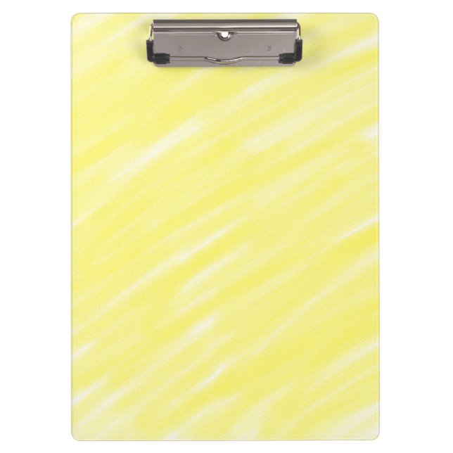 Pranchetas anúncio amarelo pastel personalizado de cor sólida (Frente)