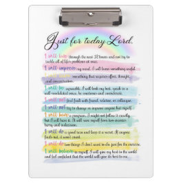 Pranchetas Apenas por hoje, Senhor