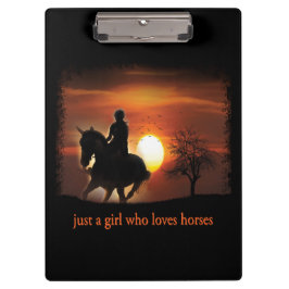 Pranchetas apenas uma garota que ama cavalos