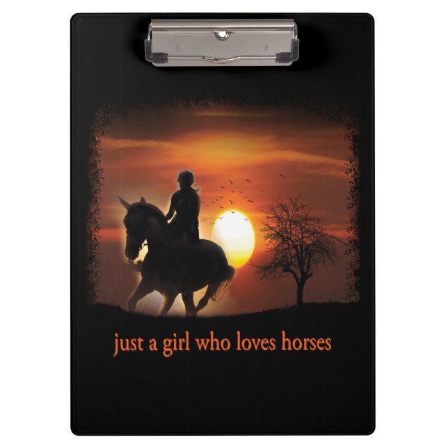 Pranchetas apenas uma garota que ama cavalos (Frente)