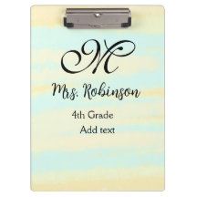 apreciação do professor de aquarela azul simples