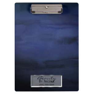 Pranchetas Aquarela Azul Elegante Chique Glam Personalizado
