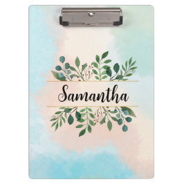 Pranchetas Aquarela Botânica Personalizada com Nome