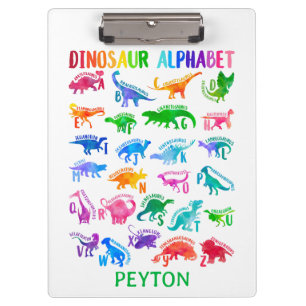Pranchetas Aquarela Dinossauro Alfabeto Colorido Crianças Din