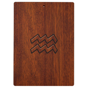 Pranchetas Aquarius Zodiac - Símbolo Mahogany Style