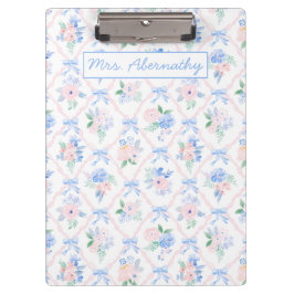 Pranchetas Arcos de Fita Floral de Professores Personalizados