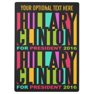 Pranchetas Área de transferência Colorful Hillary Clinton 201