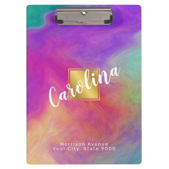 Pranchetas Área de Transferência Colorida Elegante (Frente)