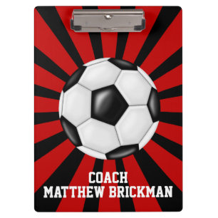 Pranchetas Área de Transferência da Equipe do treinador Red