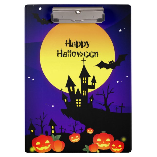 Pranchetas Área de Transferência da Noite Feliz de Halloween (Frente)
