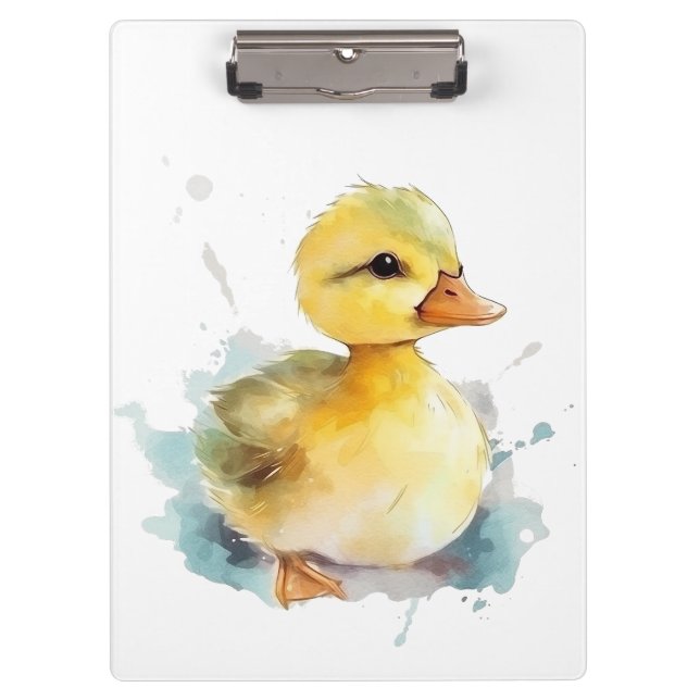 Pranchetas Área de Transferência de Aquarela do Bebê Duck (Frente)