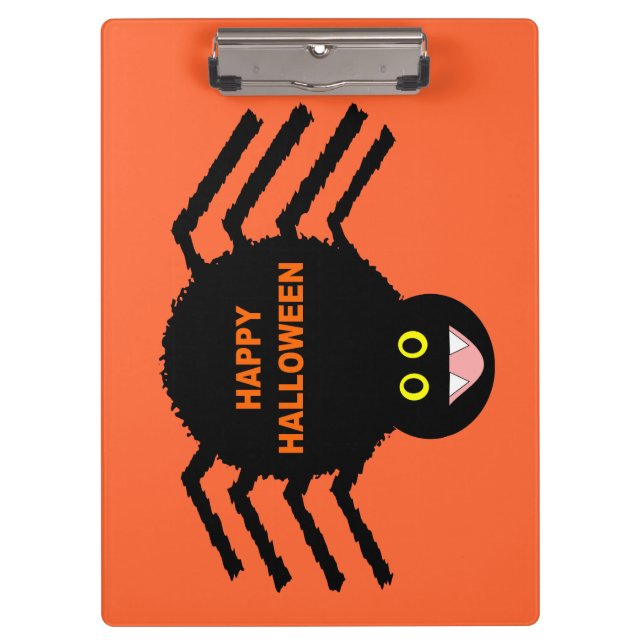 Pranchetas Área de Transferência de Aranha Negra Halloween (Frente)