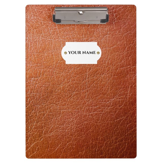 Pranchetas Área de transferência de couro marrom (Frente)