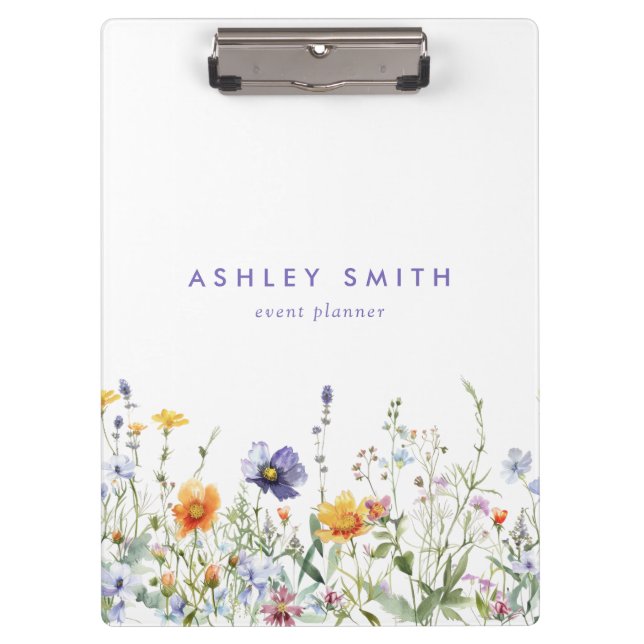 Pranchetas Área de Transferência de Flores Selvagens (Frente)