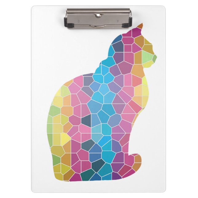 Pranchetas Área de Transferência de Gato de Mosaico (Frente)