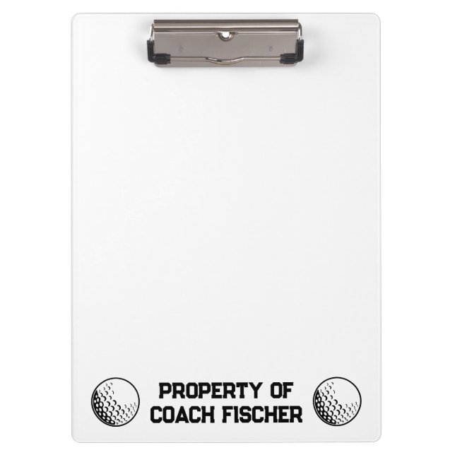 Pranchetas Área de Transferência de Golf Personalizada (Frente)