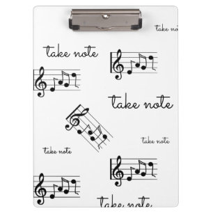 Pranchetas Área de Transferência de Notas Musicais "Tomar N