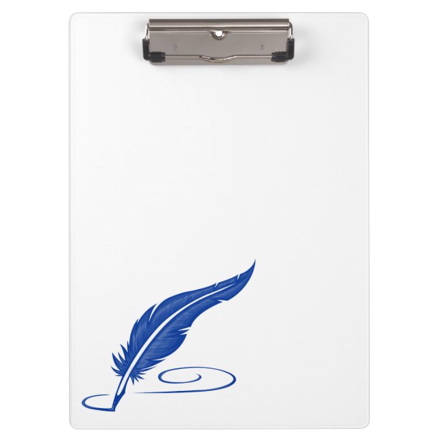 Pranchetas área de transferência de pena azul (Frente)