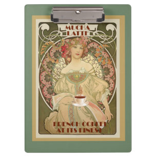 Pranchetas Área de Transferência de Poster de Café Vintage