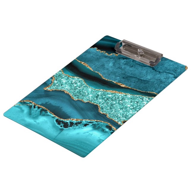 Pranchetas Área de Transferência de Turquesa do Mármaco Doura (Inclinado)