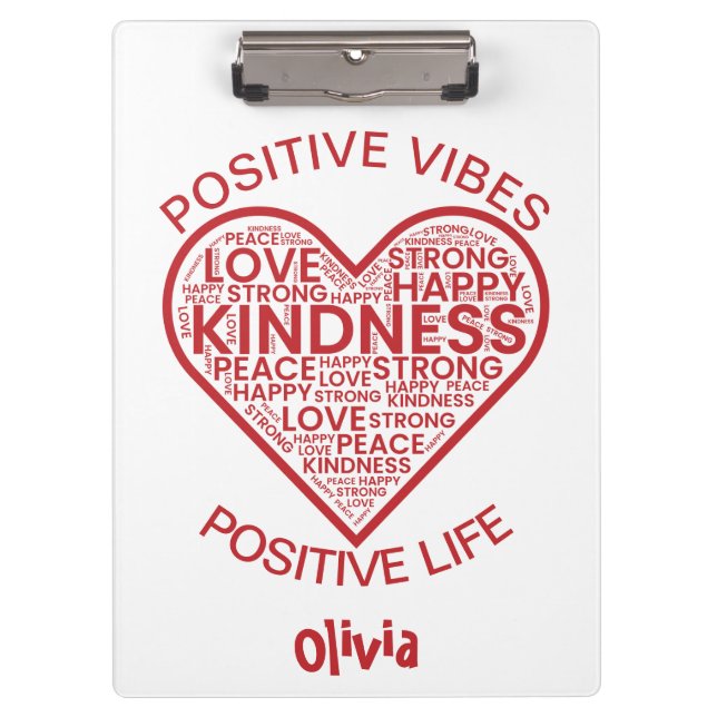 Pranchetas Área de Transferência de Vida Positiva das Vibes (Frente)