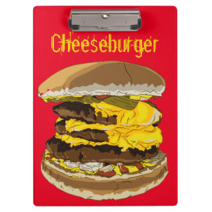 Pranchetas Área de Transferência Deliciosa Cheeseburger