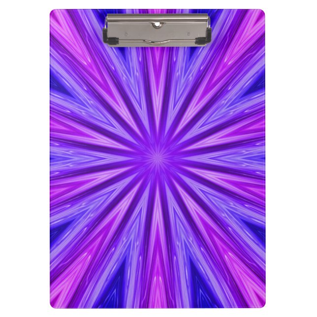 Pranchetas Área de Transferência do Caleidoscópio Roxo/Azul (Frente)