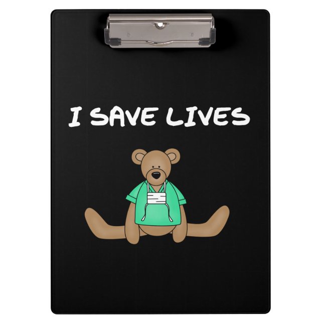 Pranchetas Área de Transferência do Dr. Bear I Save Livres (Frente)