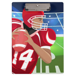 Pranchetas Área de transferência do jogador de futebol animad