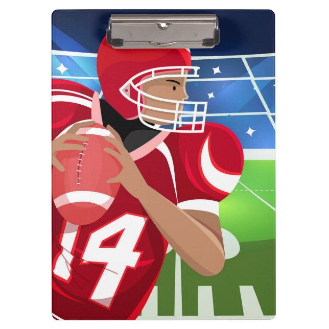 Pranchetas Área de transferência do jogador de futebol animad (Frente)