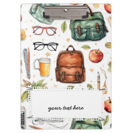 Pranchetas Área de transferência do padrão escolar