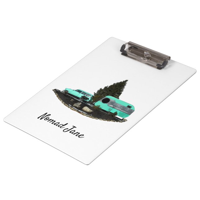 Pranchetas Área de Transferência do Retro Camping Car (Inclinado)