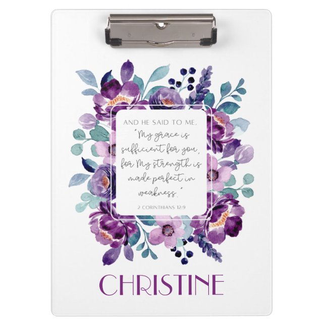 Pranchetas Área de Transferência Floral de Minha Grace Purple (Frente)