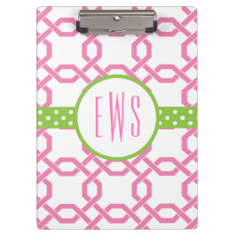 Pranchetas Área de Transferência Monograma de Latice e Grosgr