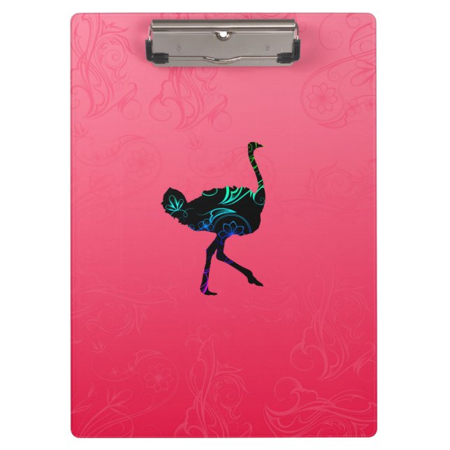 Pranchetas Área de Transferência Ostrich abstrato (Frente)