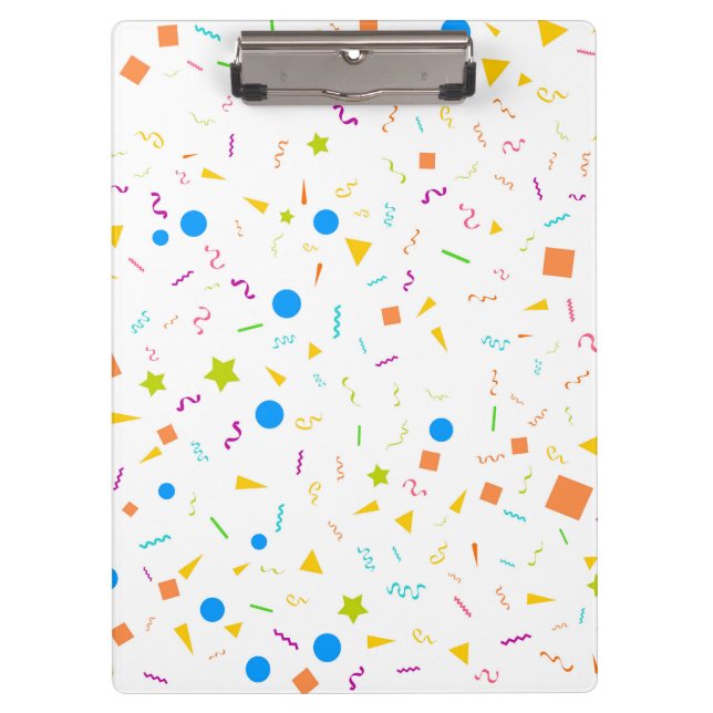 Pranchetas Área de Transferência Padrão Confetti (Frente)